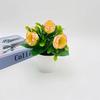 Rose Synthetic Miniature Arrangement With Handmade Craft For Wedding Photography And