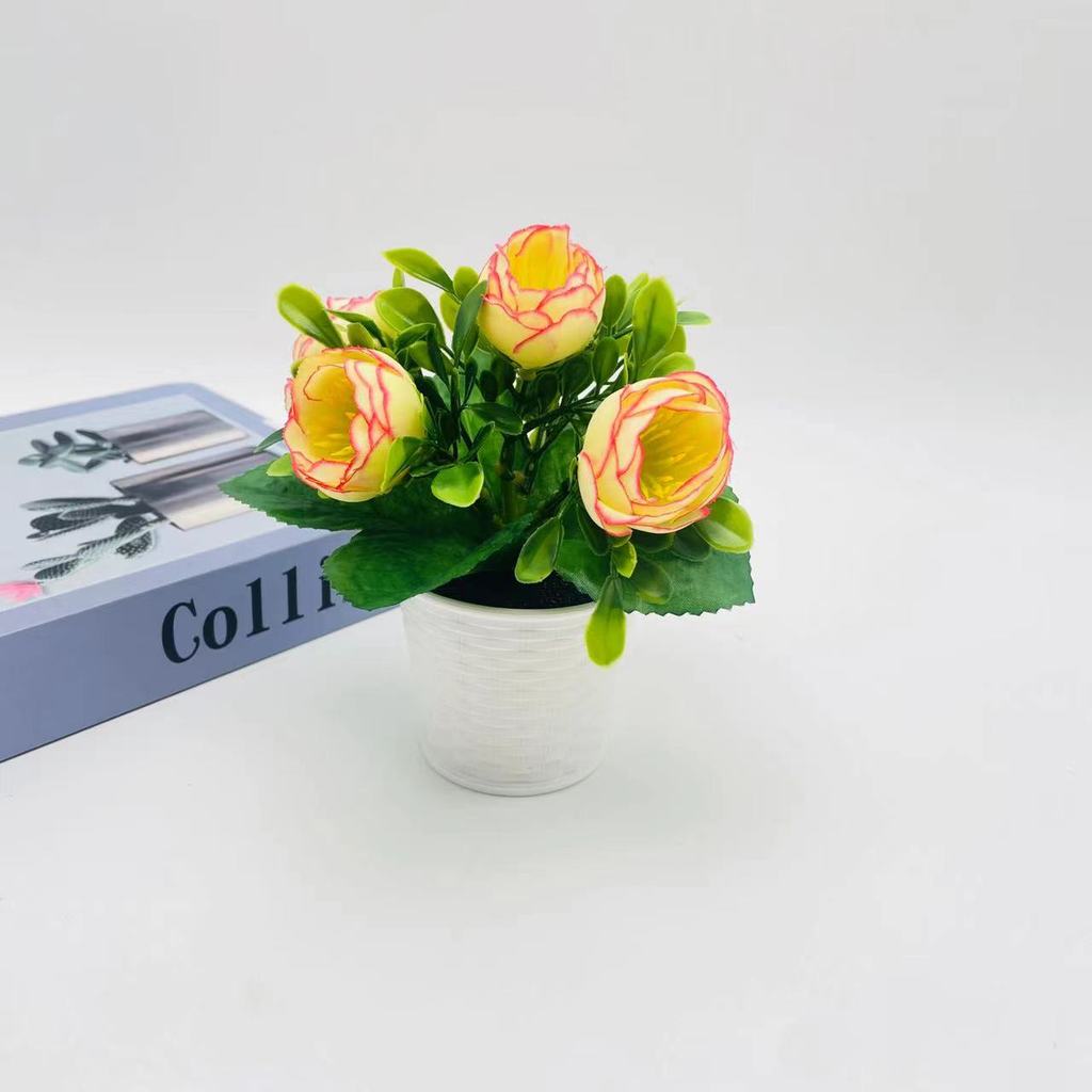 Rose Synthetic Miniature Arrangement With Handmade Craft For Wedding Photography And