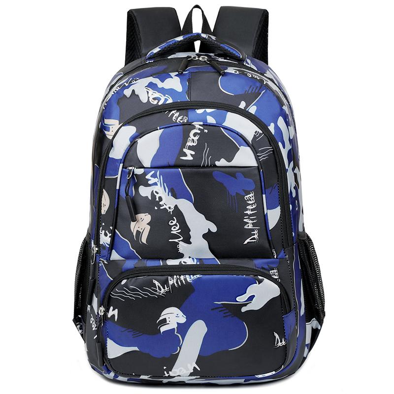 15 Zoll Multifunktionaler Rucksack Modischer Waschbarer Oxford-Stoff Computertasche Grau Orange Blaugrün Studentenrucksack Unisex