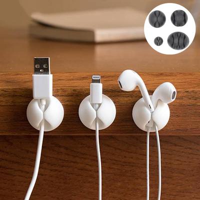 Car Cable Fastener Clip Silicone USB Cable Organizer Appliances Clips Car Cable Winder Holder Earphone Network Wire Fixed Clips