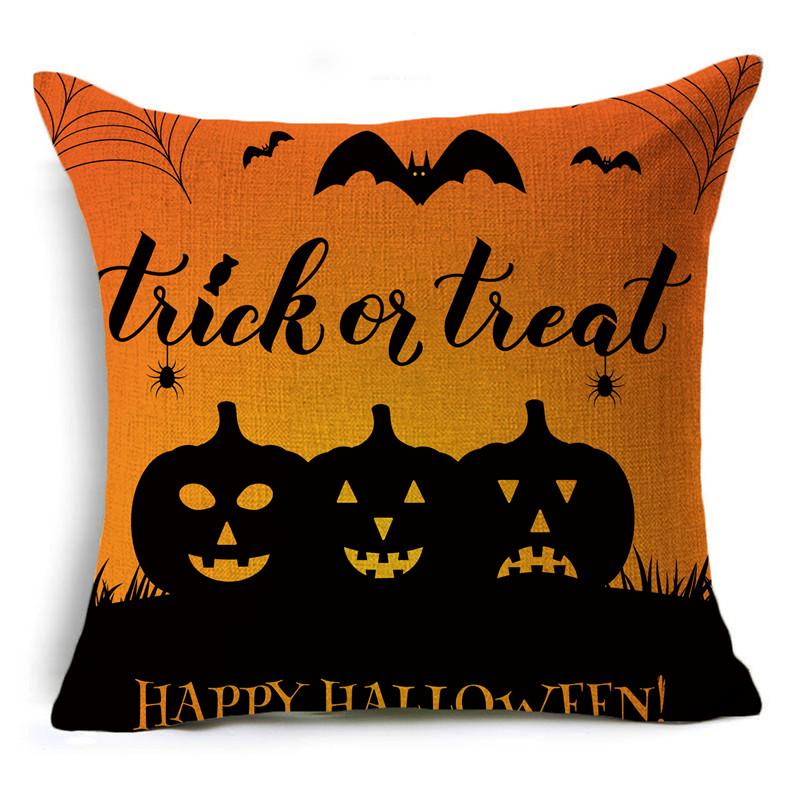 Halloween Pillowcase for Home Decorations Car Cushion Covers 40cm/45cm and 50cm Linen