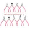 Cute Pink Color Handle Anti-slip Splicing and Fixing Jewelry Pliers Tools & Equipment Kit for DIY Jewelery Making Needlework