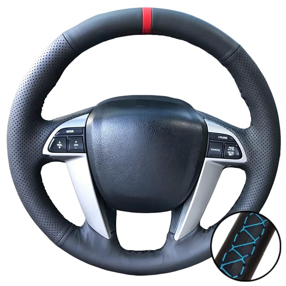 Hand Stitched Non-slip Artificial Leather Odyssey Pilot Steering Wheel Cover For Honda Accord 8 Car Interior Accessories