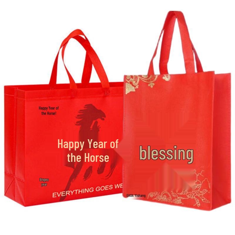 Loz Red New Year Non-woven Handbag