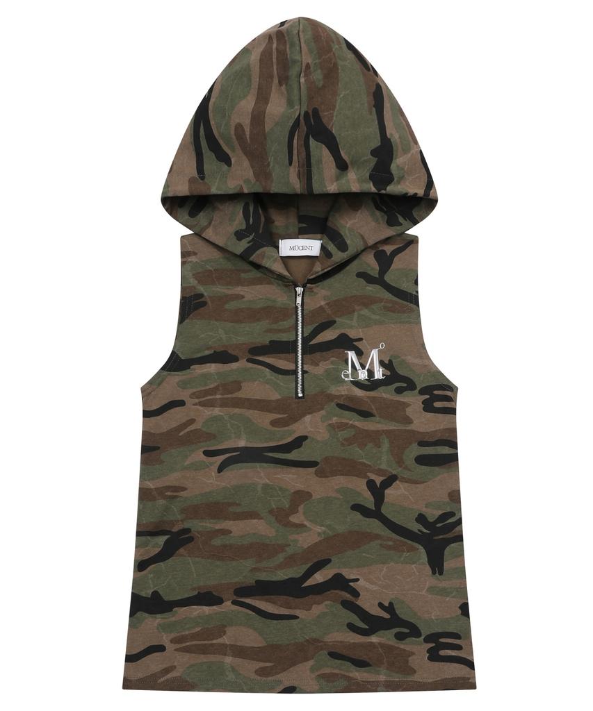 Mucent Kellen Metal Logo Camo Hooded Sleeveless (2 Colors)