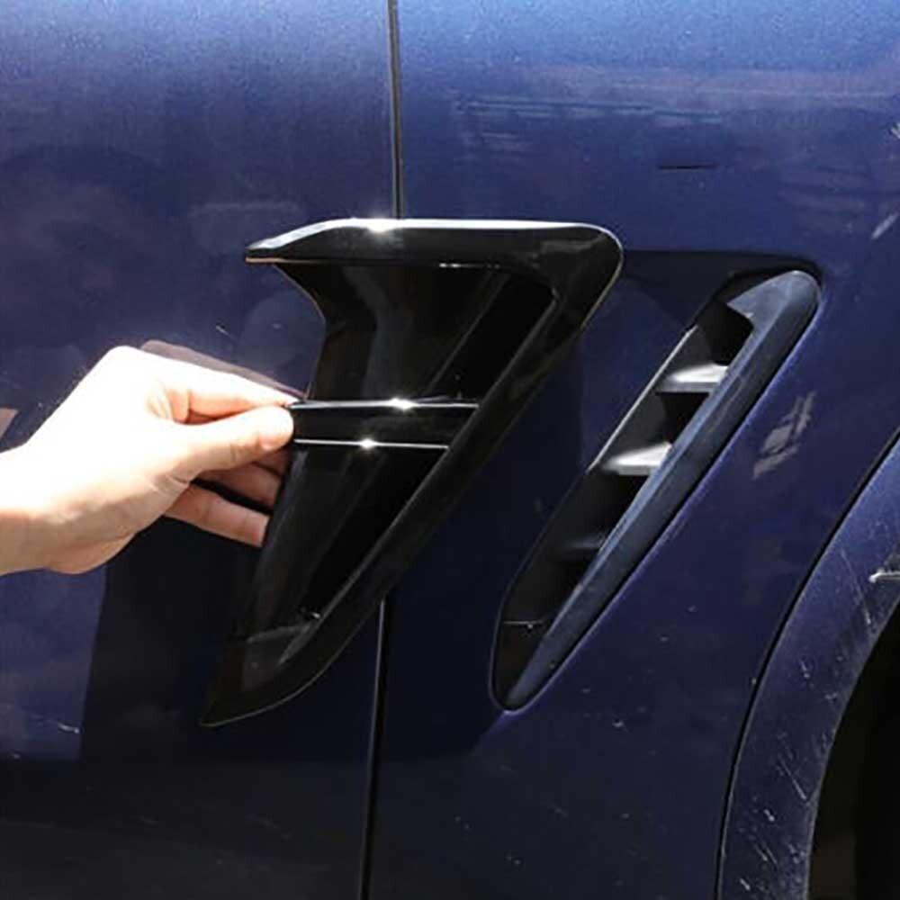 Coppia Copertura Uscita Aria Sfiato Laterale Parafango Nera in ABS per BMW X3 G01 X4 G02 2018-2022