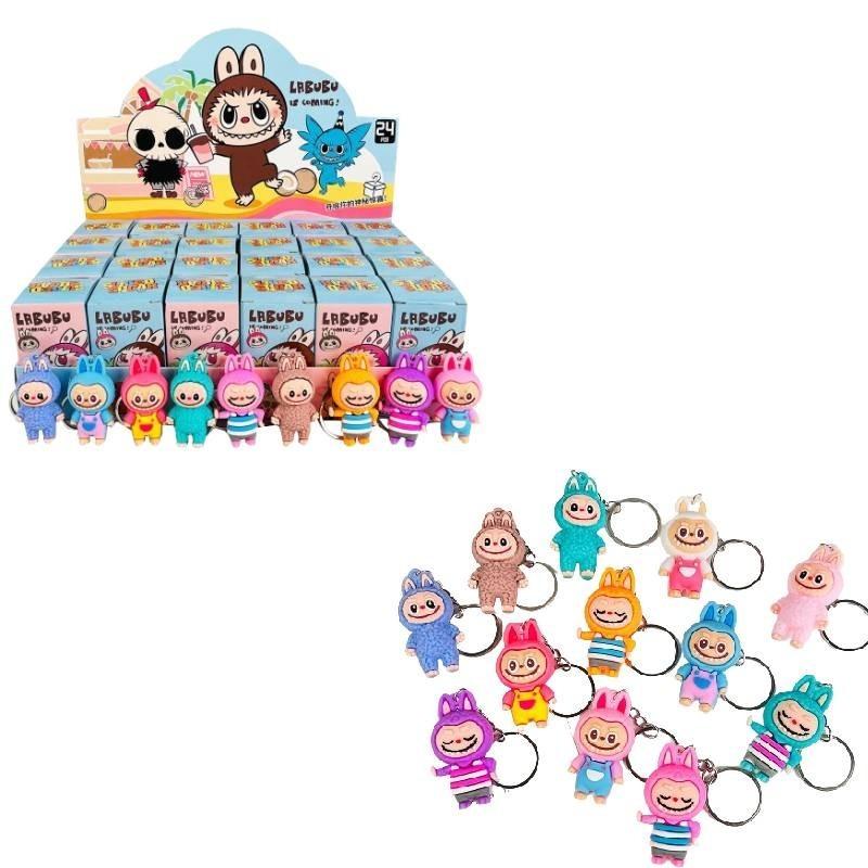 Adorable Pvc Cartoon Labubu Keychain Blind Box Collectible For All Ages