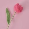 1PC Cute Knitted Tulip Flower Creative Crochet Tulip Artificial Bouquets Graduation Flower Bouquet Wedding Friends Gift