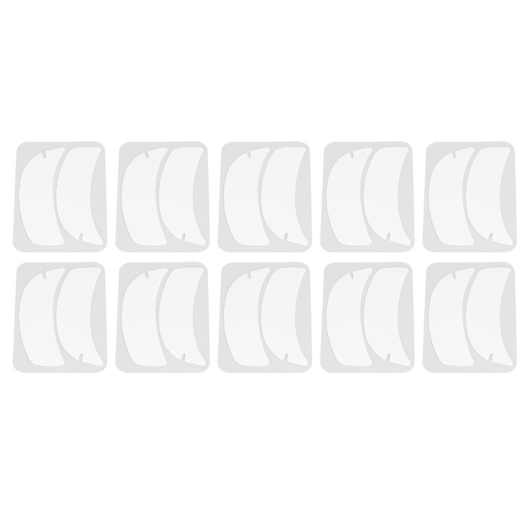 10 Pairs Eyelash Extension Under Eye Gel Pads Notch Flexible Silicone Reusable Eyelash Extension