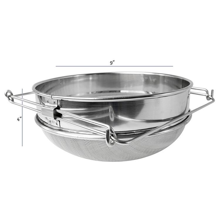 Premium Double-Layer Stainless Steel Honey Filter Sieve for Beekeeping