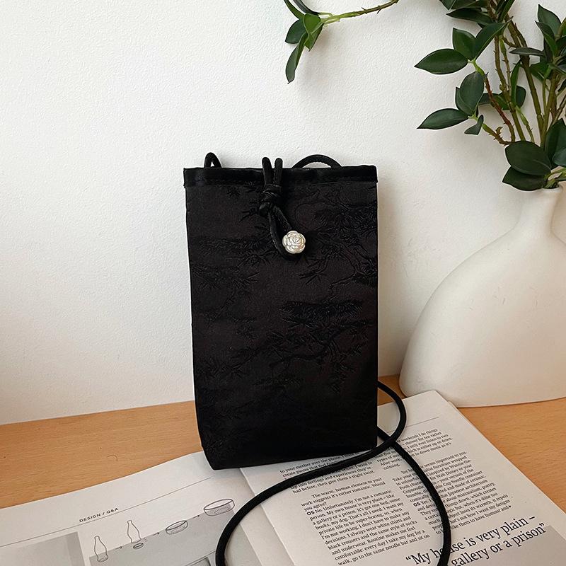 

Summer new vertical mobile phone bag fashionable, simple and versatile and beautiful casual shoulder messenger bag women чёрный