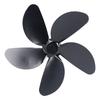 Ventilatorflügel Ersatz Kamin Aluminiumlegierung Flügel Schwarz Universal Ofenventilatorflügel 5 Flügel