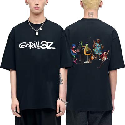 Rock Band Gorillaz T-shirt Ανδρικό Vintage Oversized Streetwear Άνδρες Γυναίκες Hip Hop Gothic Ρετρό T-shirts Ανδρικό Casual Βαμβακερό T-shirt