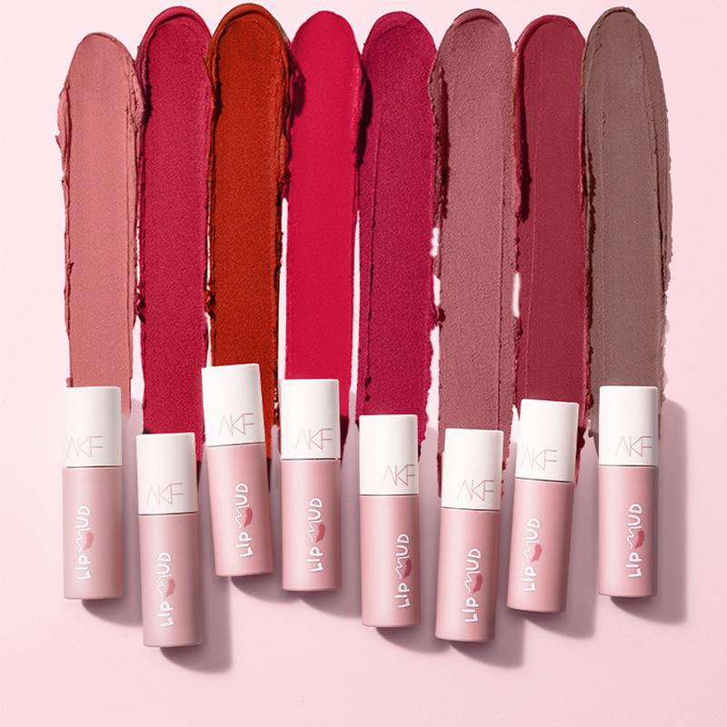 lipstick Lip mud matte mist face velvet Lip mud Red lip glaze to show white lip gloss lip cream