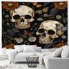 Red Rose Skull Tapestry Skull Blood Print Halloween Decorative Tapestry Home Living Room Room Decorative Wall Hanging