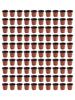 100 Round Plastic Transplant Pots for Herbs and Cuttings In Red and Black