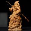 Natural Cypress  Nine Dragons Guan Gong Statue Wealth God Guan Gong  Chinese Style Home, Room, Office, and Character Decorations