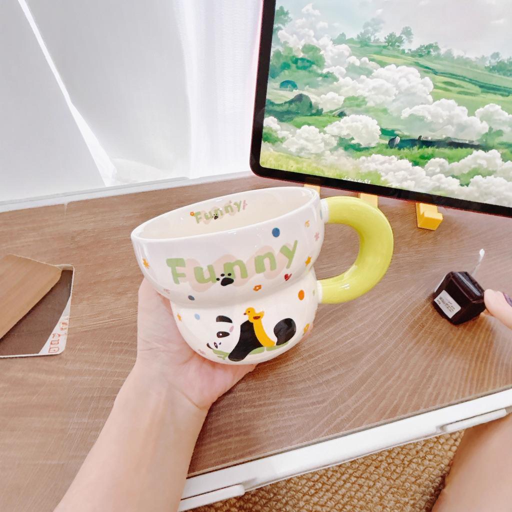 Cute Cartoon Milk Cup Couple Home Breakfast Coffee Cup Breakfast Mug Mug Ceramic Cup Souvenir