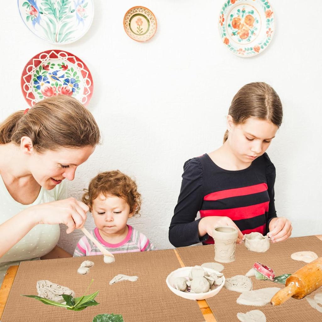 Clay Mat 5 Pack Non Skid Mat Nonstick Heat-Resistant Polymer Clay Craft Mat for DIY Crafts Projects, Clay Pottery, Bake Clay Tool Oven, 11.8 x 7.9