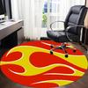 1pc Flame Wave Office Round Area Rug,  Mat Suitable For Office, Under Office Chairs Bedroom Living Room Home Decor, Room Deco
