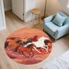 Majestic Elephant Pattern Round rug,Carpet Rug for Living Room Bedroom Playroom ,Non-slip Floor Mat,Holiday Gifts and Birthday Gifts.