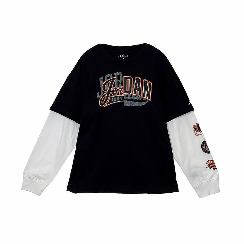 

Jordan Футболка детская двухслойная с круглым вырезом, пуловер, длинный рукав, IQ5335-045 L