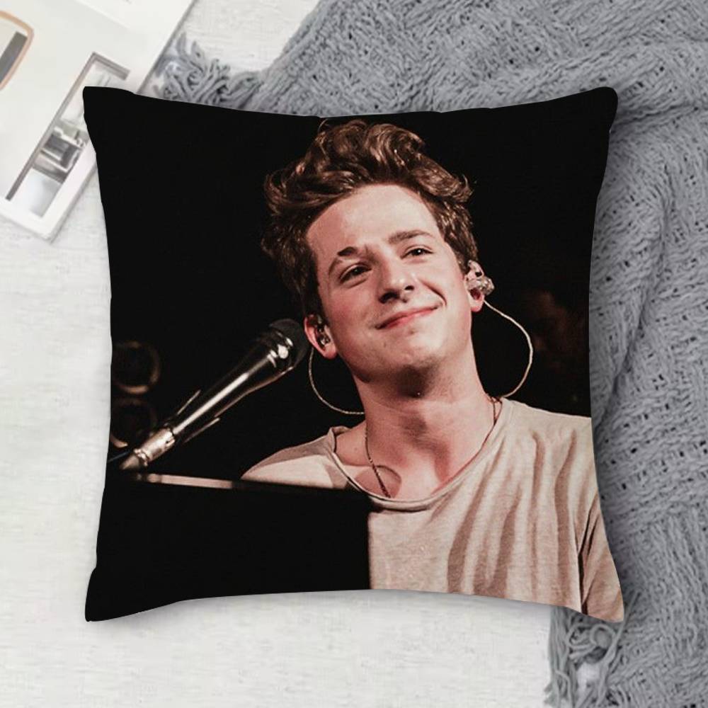 CCharlie Puth Doublesided Printed Square Decorative Cushion Cover for Sofa Living Room Home Decor