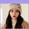 Knit Hat For Women With Geometric Pattern And Ear Flaps For Winter Cold Weather