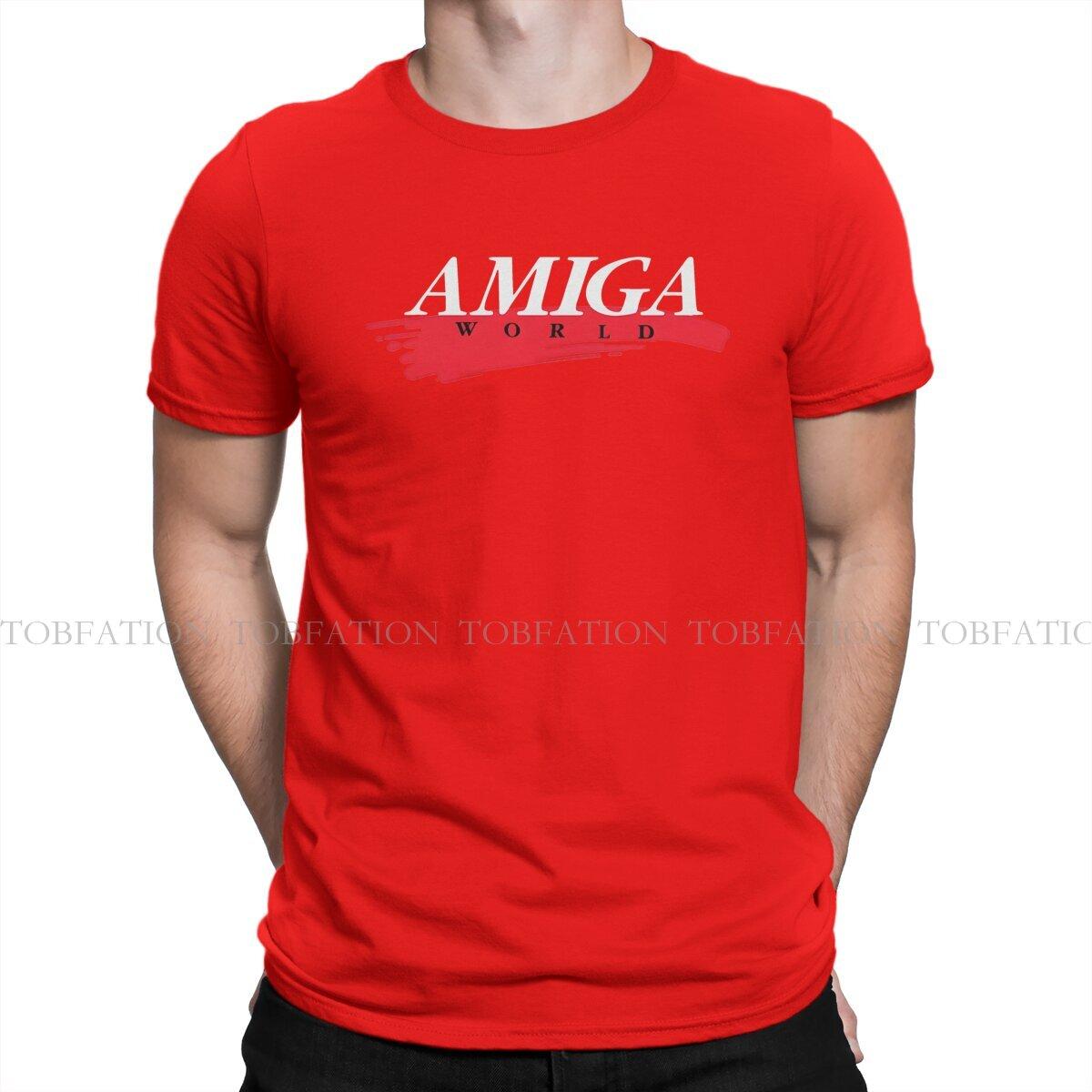 ZX Commodore Amiga 500 Amiga WORLD Logo Tshirt Homme Mens Clothing Blusas Cotton T Shirt For Men S