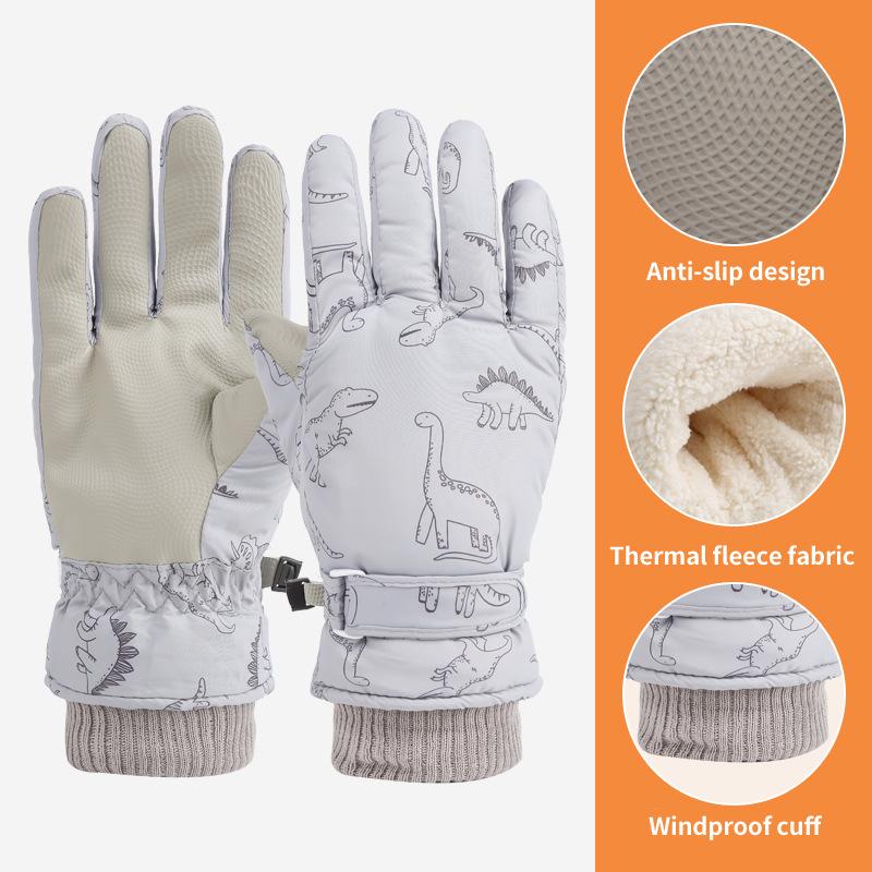 Children's Winter Ski Gloves: Warm, Windproof & Waterproof for Ages 6-13