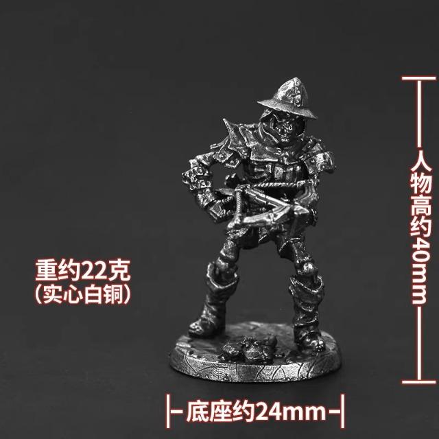 Alloy Undead Skeleton Soldier Figures Ancient Warrior Model Board Game Chess Pieces Desktop Ornament Car Decor Gift
