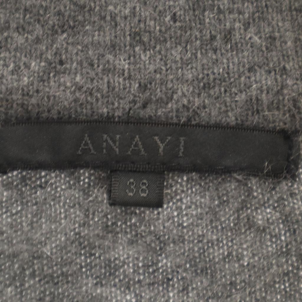 ANAYI Kaschmir 100% Langarm Kurz Strickjacke 38 grau Damen Gebraucht