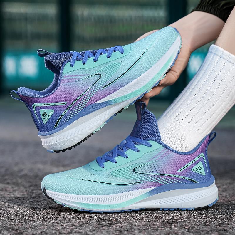 2025 New High-quality Sports Shoes Color Blocking Popular and Convenient Running Shoes Lace Up Breathable Summer Training Shoes