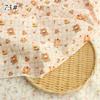40 Count Cotton Bear Cartoon illustration Theme Print Class A Level Fabric Kid's Clothing DIY Sewing Needlework Material
