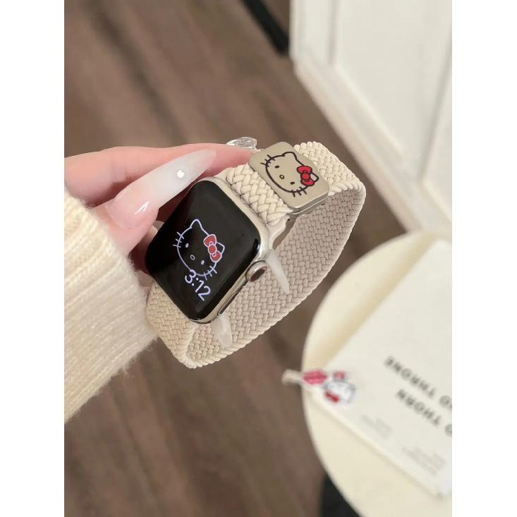 Magnetic elastic force nylon For Apple Watch band women 10/9/8/7/6/5/4/ 38mm 40mm 41mm 42mm 44mm 45mm 46mm 49mm Strap