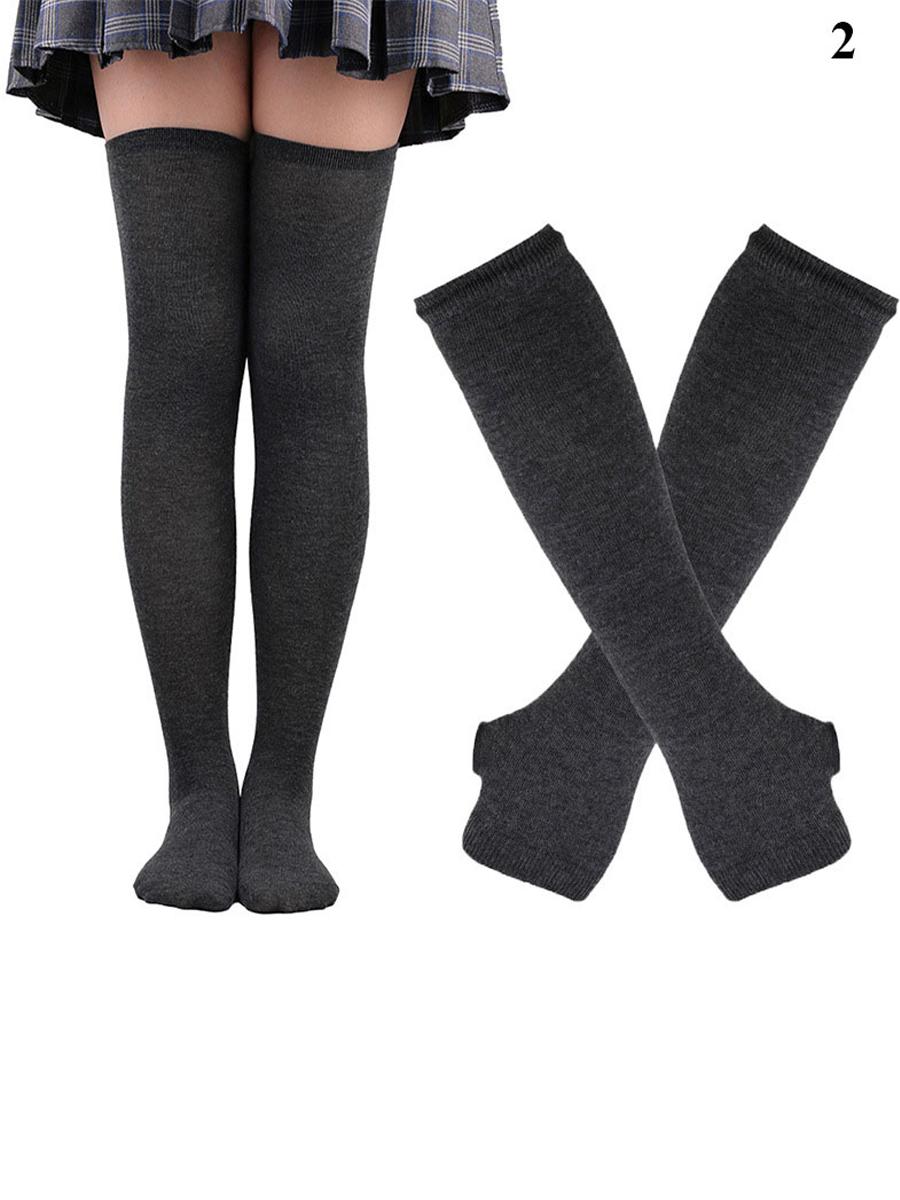 

Dancing Socks Cosplay Women s Three Stripes Over-the-Knee High-Tops Socks Women s Socks European And American Striped Socks One Size чёрный