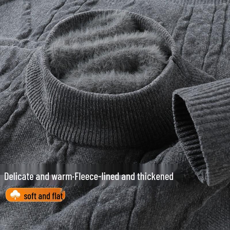 SNOWFLYING Men s Warm Plush Lined Pullover Sweater 2XL