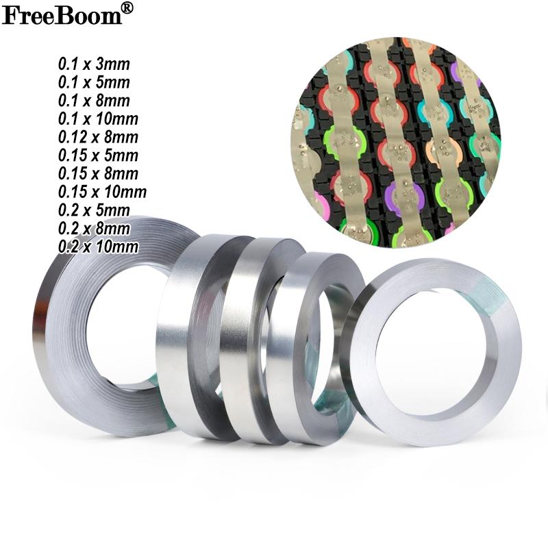 10m/Roll Nickel Plated Strip 18650 Li-ion Battery Connector 0.1mm 0.12mm 0.15mm 0.2mm Spot Weld Steel Belt Battrey Connectors