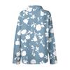 Women's Long Sleeve Buttoned Floral Print Casual Shirt Top