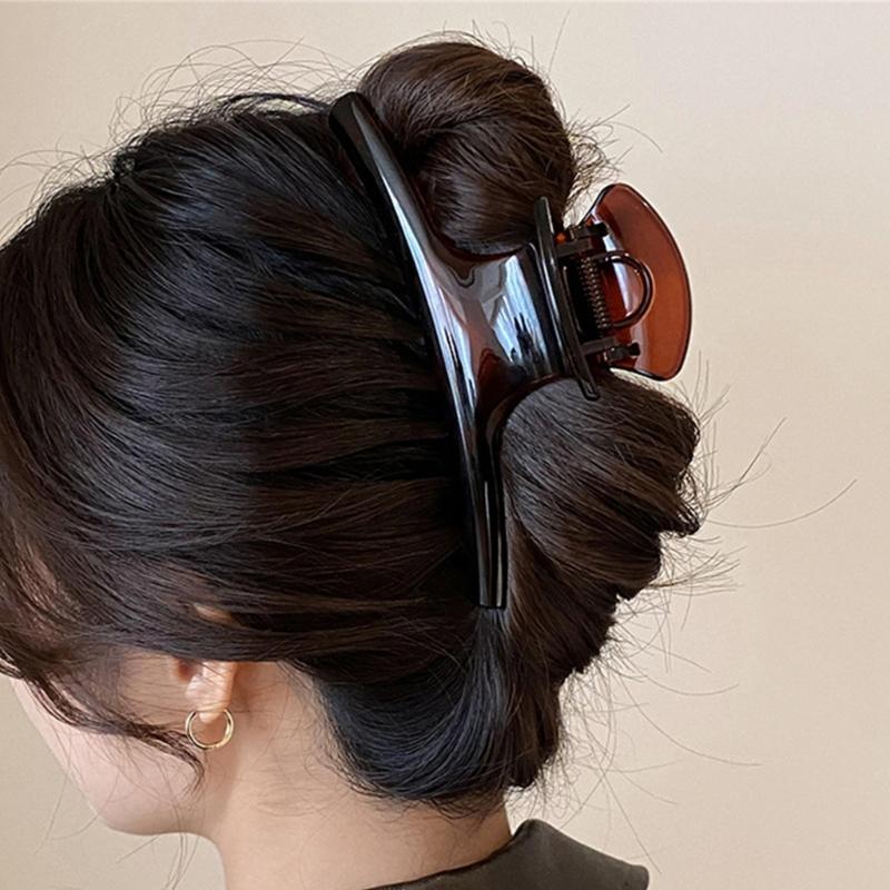 Große geschwungene Harz-Haarklammer für Damen Sicherer Halt Leichtes Haaraccessoire Haarnadel für Komfort und Styling