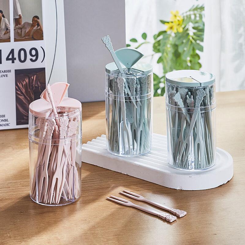 

ZISIZ Disposable Plastic Fruit Fork Set