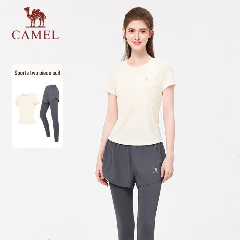 CAMEL Women s Quick-Dry Fitness 2-Piece Set S