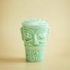 Sanxingdui Ceramic Cup with Lid - Versatile for Tea, Water, Wine, Cocktails, or Cola
