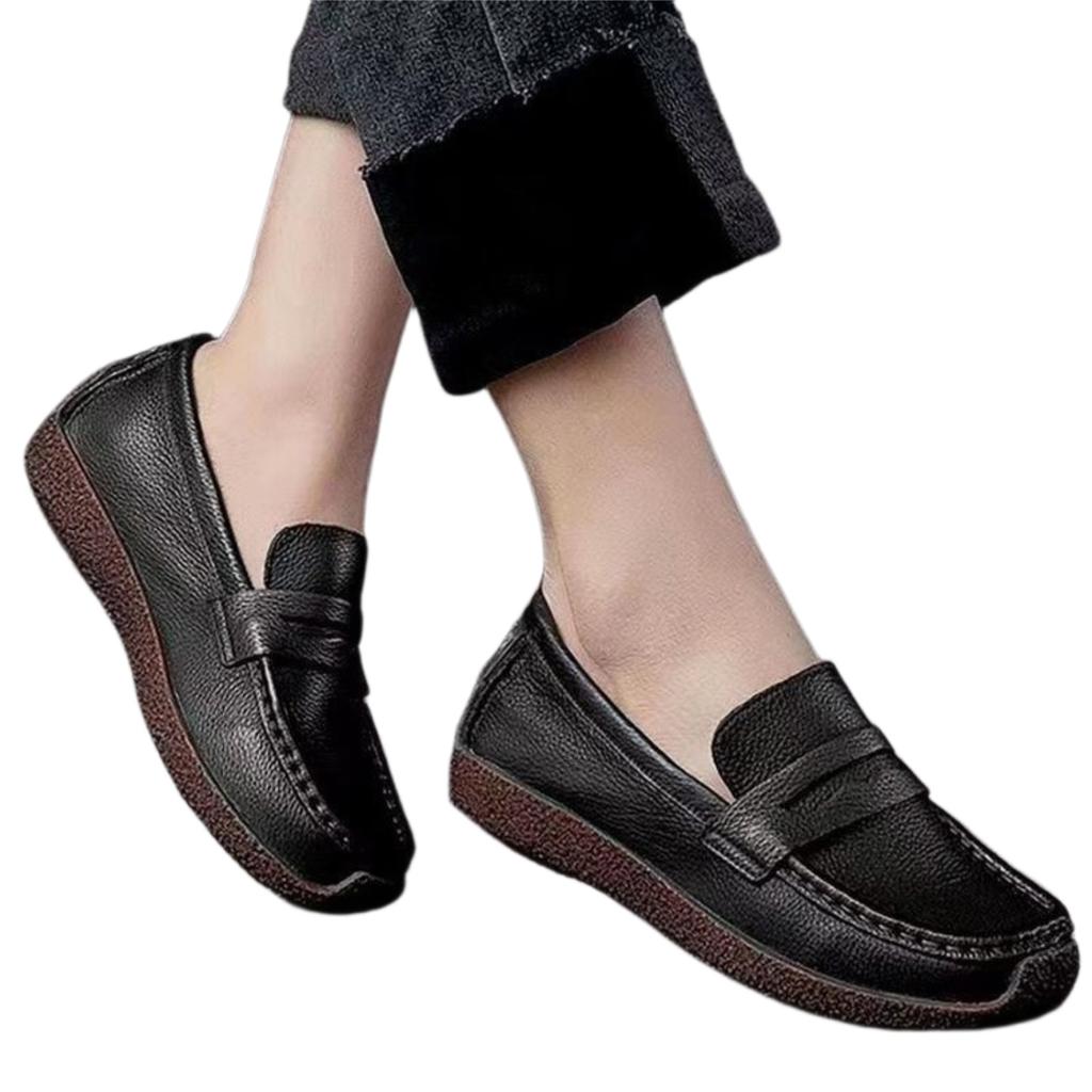 Women's Vintage Flat Leather Driving Moccasins