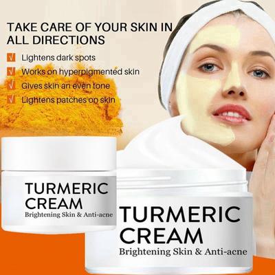 Cremă de față cu ierburi cu curcumă pentru repararea cicatricei acneei Cremă hidratantă pentru pete întunecate Albire Iluminare împotriva acneei Îngrijirea pielii
