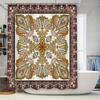 Eleganter Floral Paisley Duschvorhang Für Badezimmer Dekoration Vintage Boho Küche Bad Zimmer Dekoration Mit Quasten Weinrot