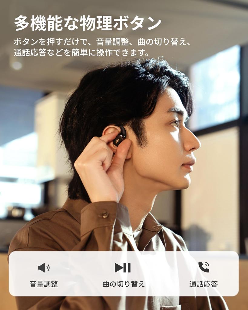 Shokz OpenFit Bluetooth Wireless Earbuds with Dolby Large 48 Hours of Playback Sound Leakage Suppression and IP55 Features include Bluetooth a