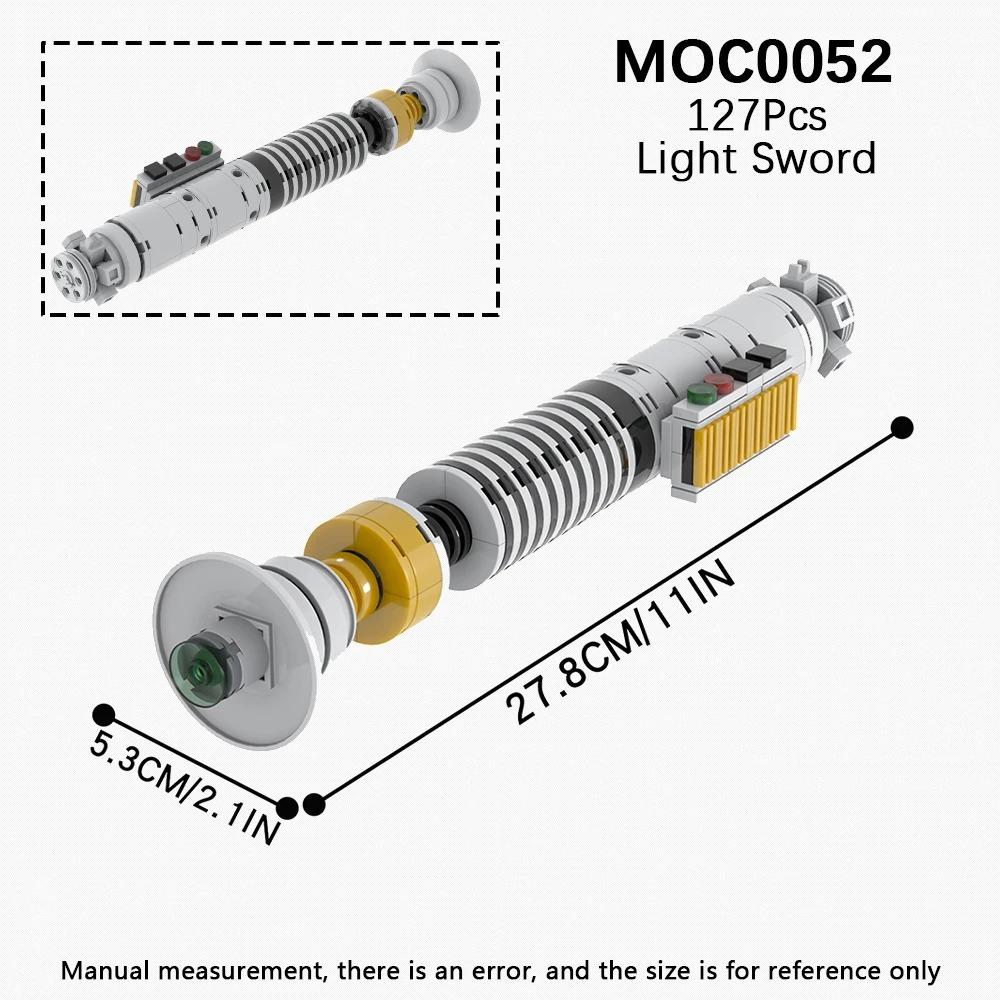 MOOXI Lightsaber MOC Bricks Set Dueling Blaster Laser Movie Space Wars Light Sword Hilt DIY Building Block Weapon Kids Toys Gift