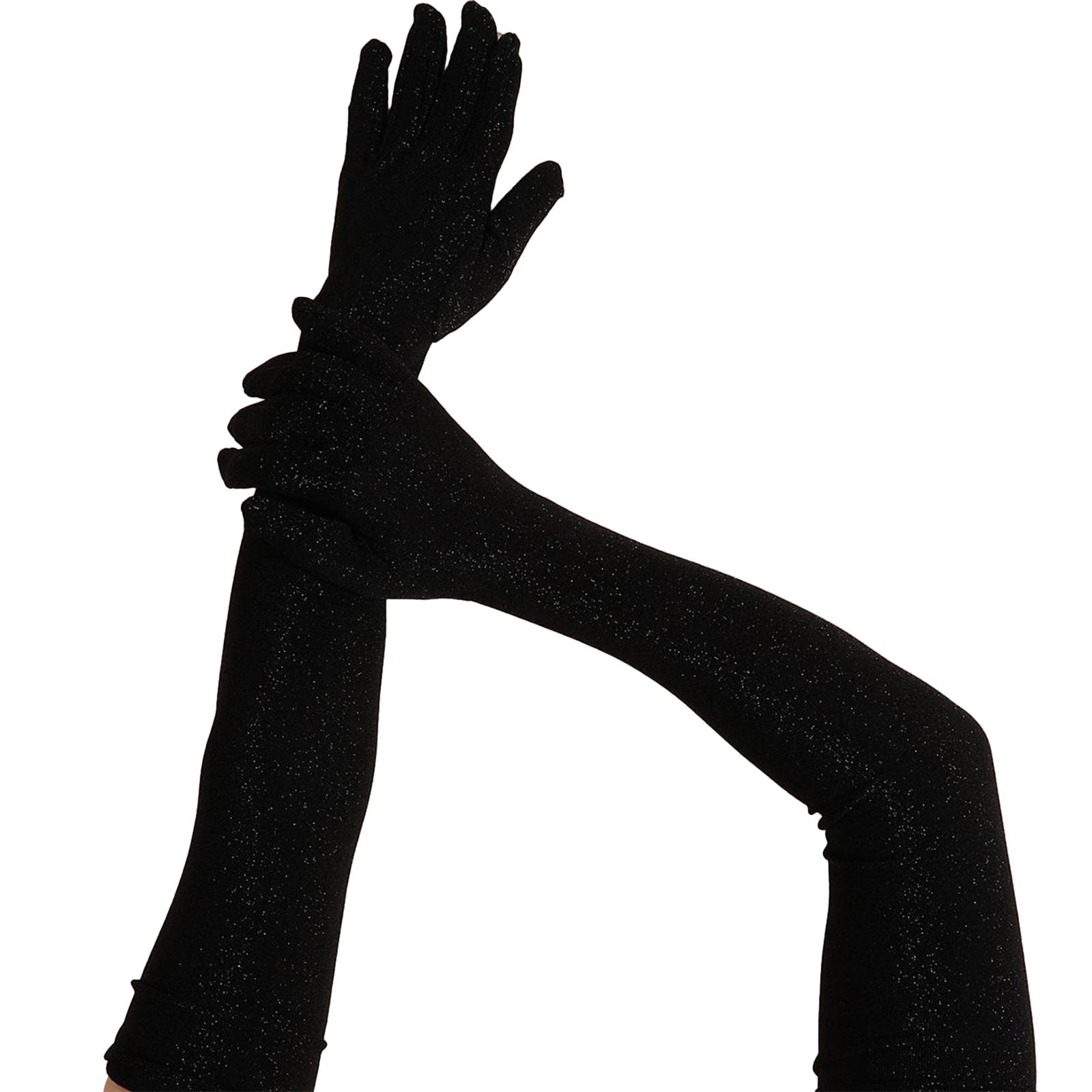 

Evening Party Gloves for Women Long Opera Gloves Elbow Gloves for Lady Masquerade Balls Costume Sexy Night Club Gloves 1 чёрный