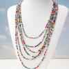 Nouveau Style Européen Américain Vente Chaude Sur Amazon Collier Fait Main en Perles de Rocaille Chaîne de Pull Colorée Mode Pour Femmes